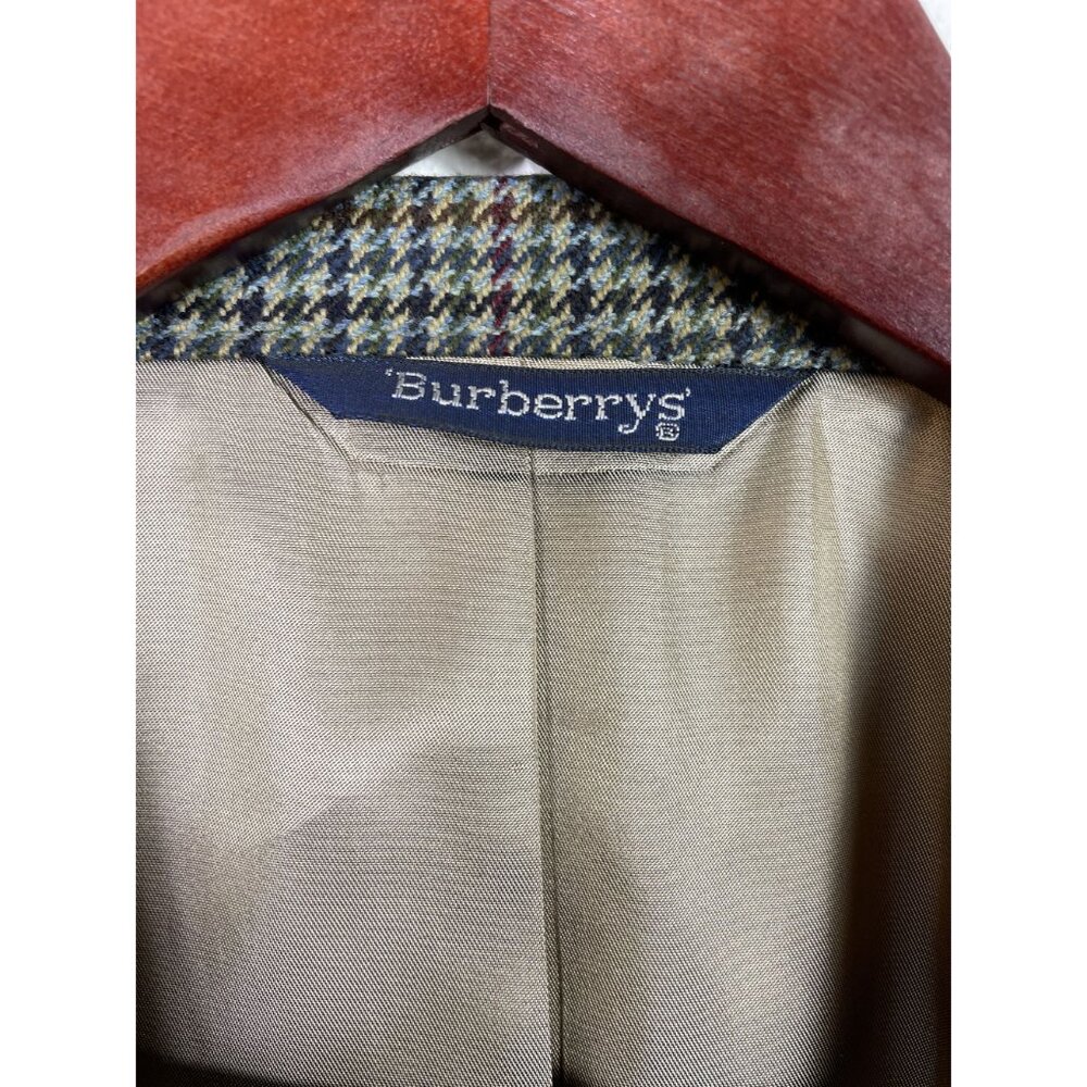 Burberrys Houndstooth Sport Coat Blazer 44R 2 Button Vintage - Picture 8 of 10